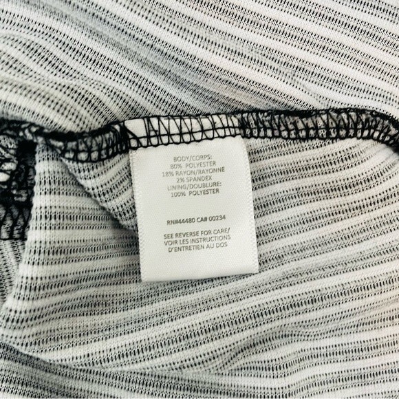 Material Girl Black And White Striped Corset Peplum  Top Size S - Picture 8 of 8